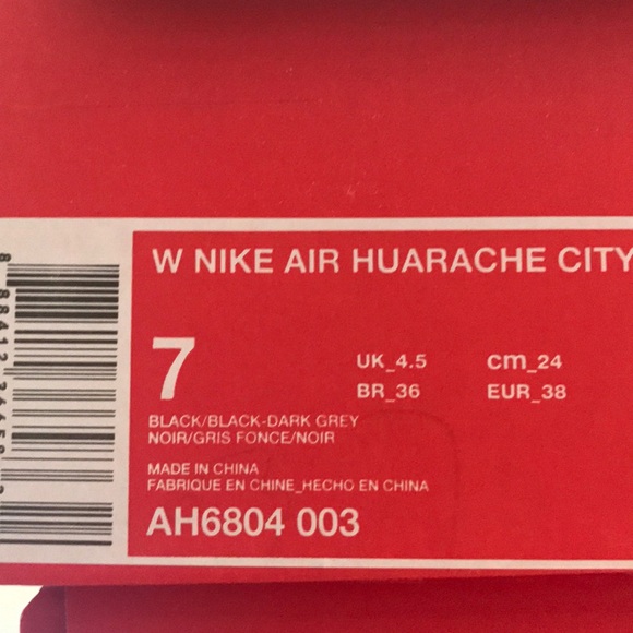 NWT Nike Air Huarache City Low Black WMNS - Picture 7 of 7